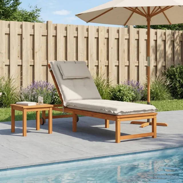 vidaXL Ligstoel Kussen GEMERT 100% Polyester Wit 190 x 60 x 9 cm