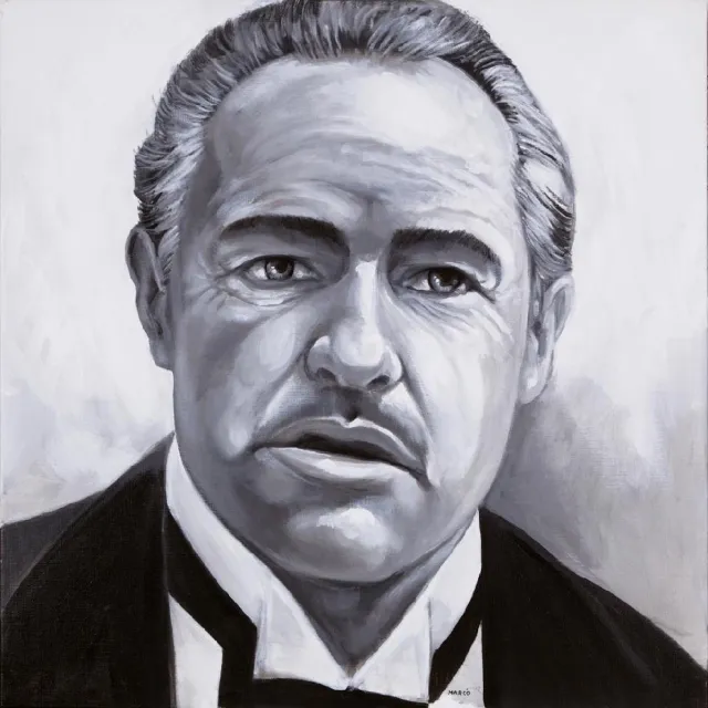 Passionforart.eu Don Corleone 3 - Marlon Brando - The Godfather - Poster - 70 x 70 cm full colour