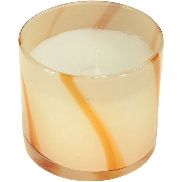 Kaemingk BV Geurkaars in glas Citronella kaars retro design Ø8cm H8cm Beige