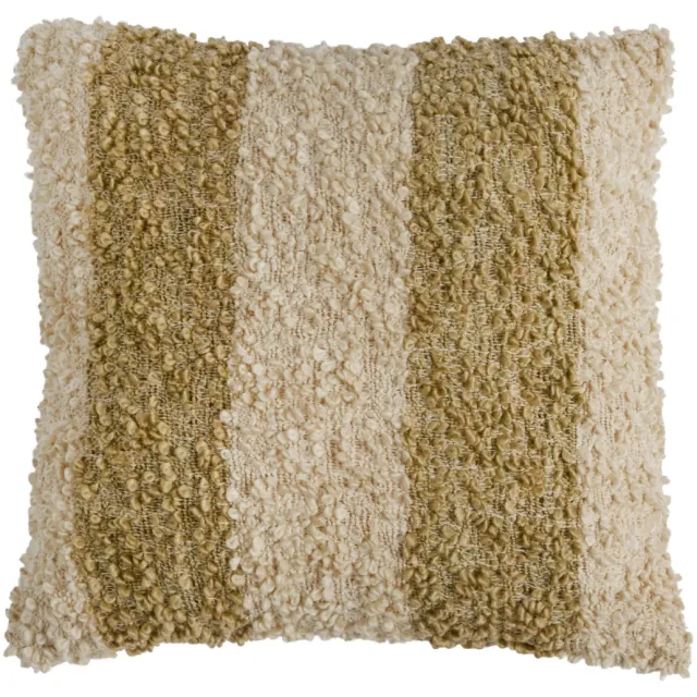 Light & Living vierkante gestreepte sierkussen NIMBA 45x45 cm - zand/olijfgroen