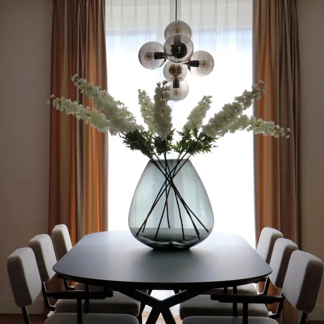 In2Deco Glazen vaas - Smokey vaas - Bloemenvaas - Windlicht - Black Smoked Smokey grijs