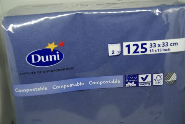 Maarten Mourik Duni Servet blauw 2 laags 125 stuks