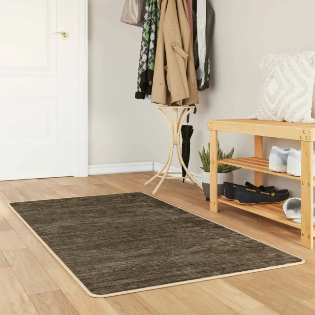 vidaXL Vloerkleedloper MARSA Bosgroen 80 x 100 cm Polyester en PVC, foto 2