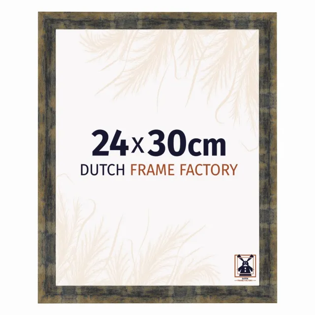 Dutch Frame Factory Fotolijst 24x30 cm - MDF - Blauw Goud Gemeleerd - Praag