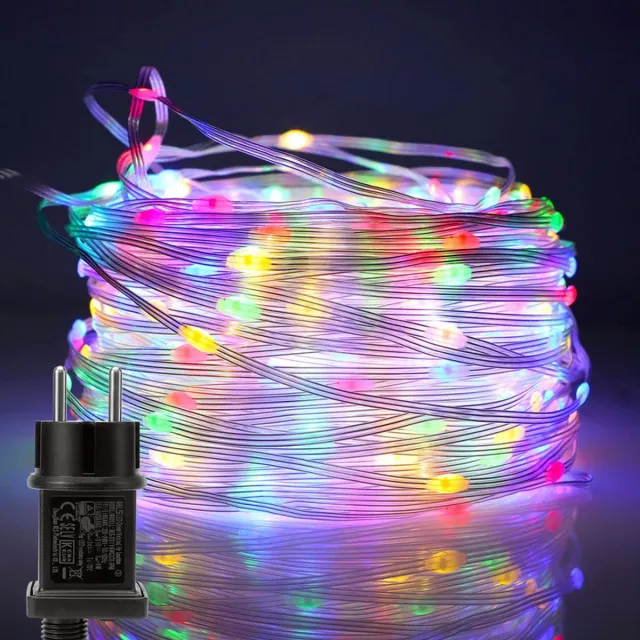 MUPOO Lichtsnoer Binnen en Buiten - 800 LED -100 meter - Met Stekker - Veelkleurig - 8 modi - Geheugenfunctie - Lichtslinger - Kerstverlichting- Fairy Lights - IP67 Waterdicht - Decoratie voor kerst - Tuinverlichting