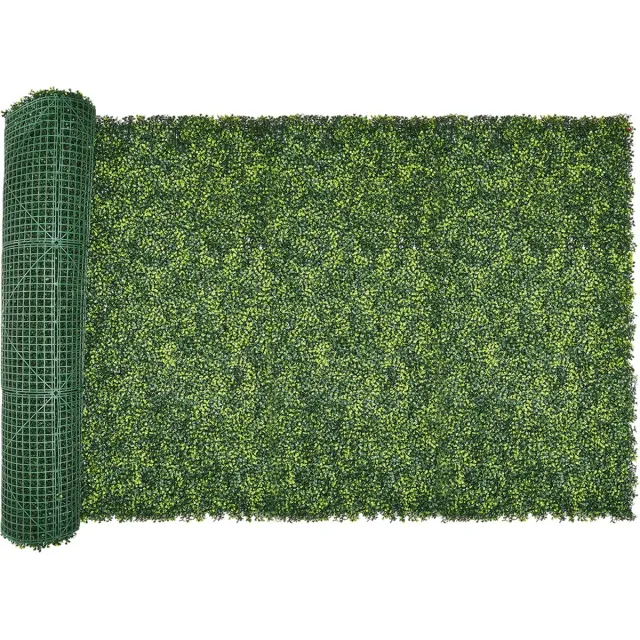 Vevor Kunstmatige Haag Kunstplantenwand Privacyscherm PE 3000x1000x45mm Groen