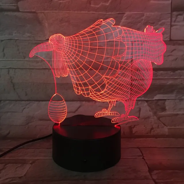 MC Living 3D Led Lamp Met Gravering - RGB 7 Kleuren - Kalkoen