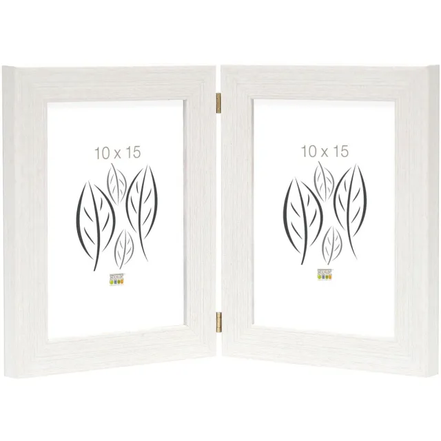 Deknudt Frames fotolijst S41VF1 H2V - wit - tweeluik - 2x 10x15 cm