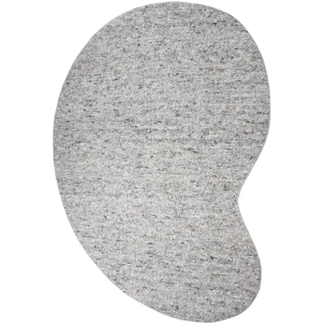 Veer Carpets Vloerkleed Stone Licht Grijs 421 - Organisch 160 x 230 cm - Wollen Design Vloerkleed in Scandinavische / Japandi Stijl