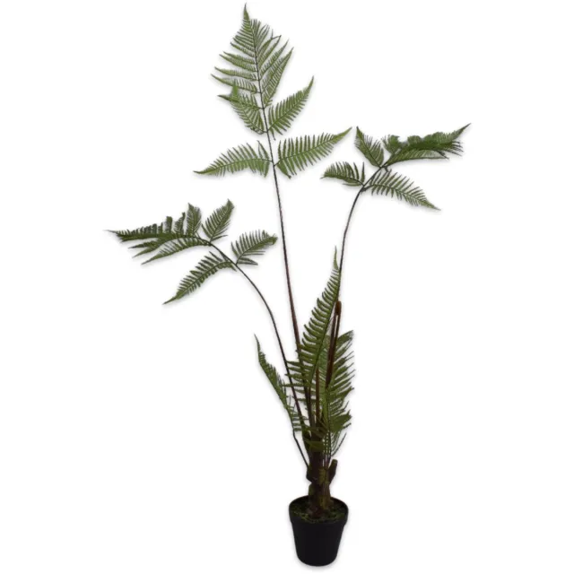 Silk-ka Kunstplant - Varen - Groen - H121 cm