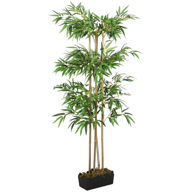 vidaXL Kunstplant bamboe 988 bladeren 150 cm groen