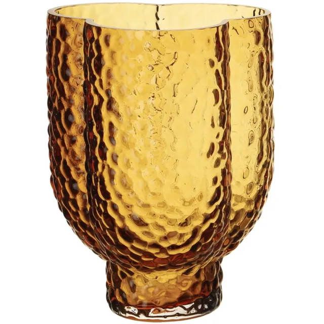 Element Accessories design vaas PETAL amber kleur - Belgisch merk - Element Accessories - bloemenvaas - 18 cm hoog