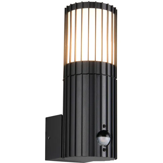 Trio VOLGA - Wandlamp - Antraciet - excl. 1x E27 4 W - Bewegingssensor - Wandmontage - Buitenverlichting - IP54