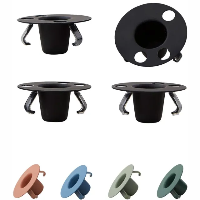 Unyqoos Stijlvolle verstelbare kandelaar set voor decoratieve espressokopjes, zwart, 5,7*2,2 cm, 4 stuks