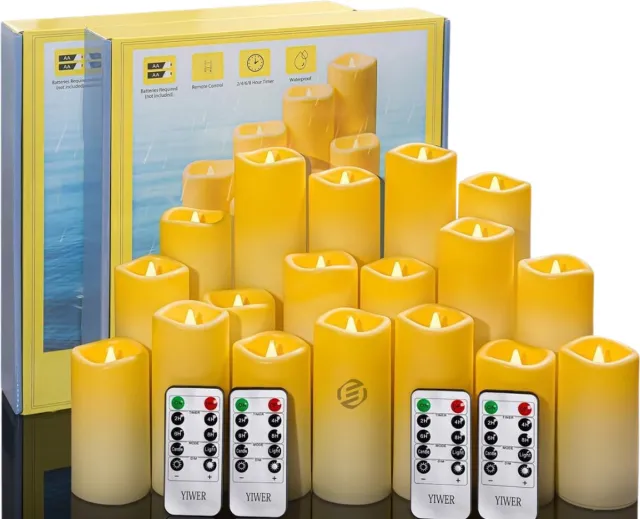 Equivera Oplaadbare LED Kaarsen - Elektrische Kaarsen - Oplaadbare Waxinelichtjes - Realistische Kaarsen - Kerstverlichting - Veilig en Duurzaam Ivory