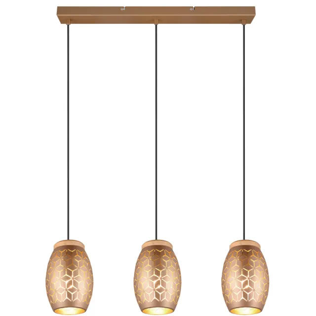 Reality BIDAR - Hanglamp - Mokka - excl. 3x E27 4 W Bruin