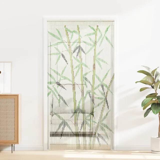 vidaXL Insectengordijn bamboe print 100x220 cm bamboe Groen