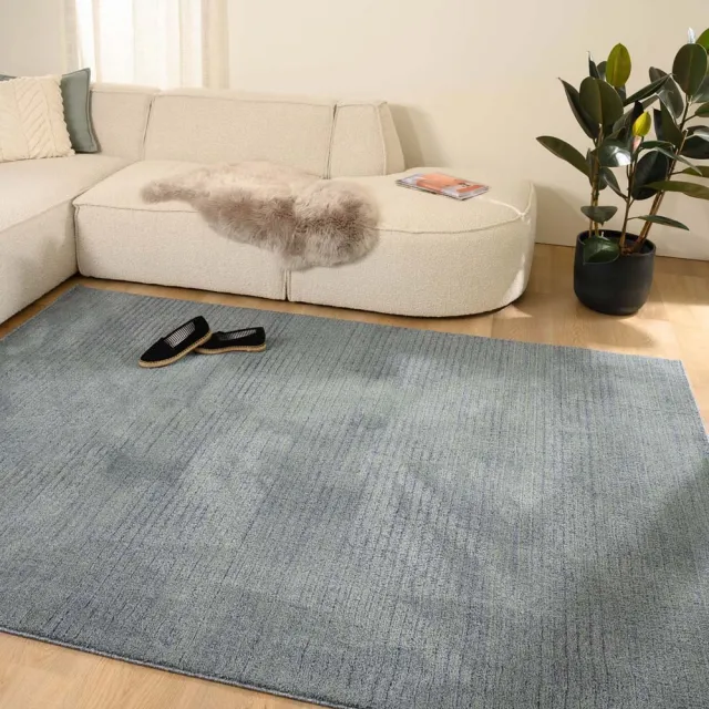 Tapeso Vloerkleed strepen - Fancy Lines petrol 80x150