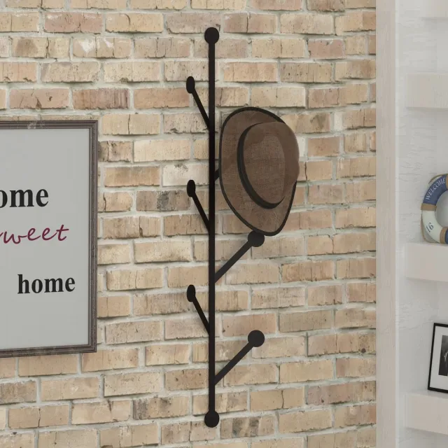 Skye Decor Stijlvolle Kapstok - Maze Zwart Metaal - 22x94x5cm - Ruimtebesparend & Modern Ontwerp