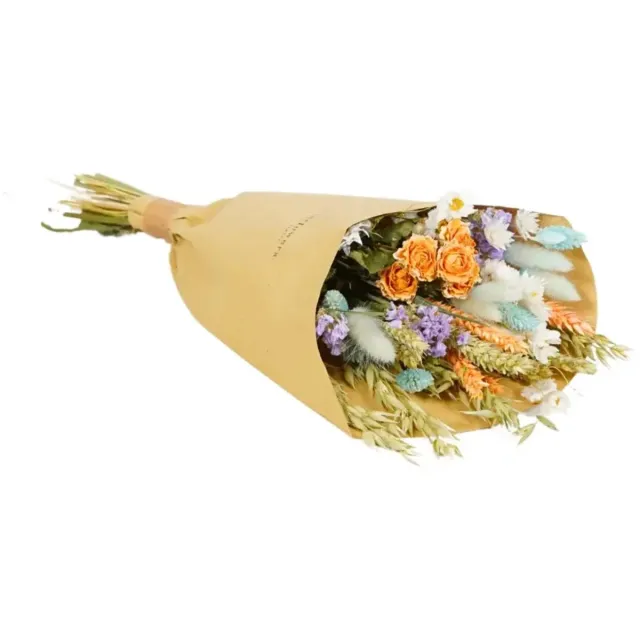 Wildflowers by Floriette Wildflowers by Floriëtte Field Bouquet - Pastel Delight - Blauw/ oranje/ paars/ groen - 35 cm - Droogbloemen - Boeket