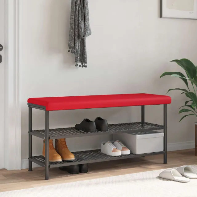 vidaXL Bankkussen Kunstleer Rood Diepte 35 cm