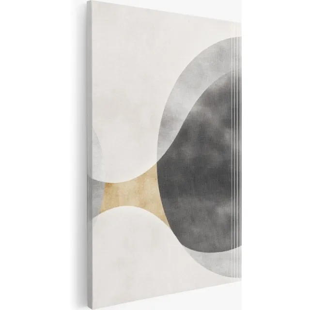 Saammp Canvas Schilderij - Vormen - Abstract - 80x120 - Foto op canvas - Wanddecoratie - Muurdecoratie Woonkamer - Slaapkamer decoratie - Canvas Print Multicolor