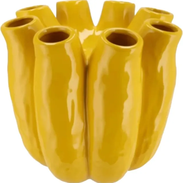 Daan-Kromhout Vaas-Luna-tube-XL-Geel-tulpenvaas-Daan-Kromhout
