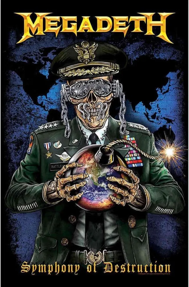 Rock Off Megadeth Textiel Poster Flag Symphony Of Destruction Multicolours