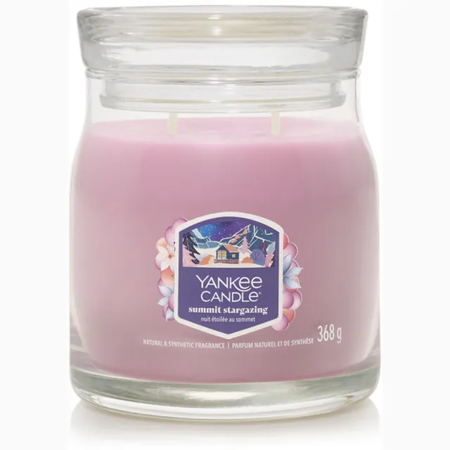 Yankee Candle Summit Stargazing Medium Jar Geurkaars - 50 branduren - twee lonten Paars