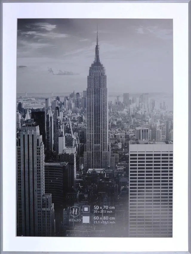 Henzo Fotolijst - Henzo - Manhattan - Fotomaat 70x100 cm - Zilver
