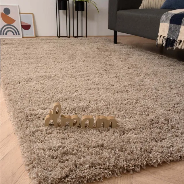 Tapeso Hoogpolig vloerkleed - Cozy Shaggy beige 120x170