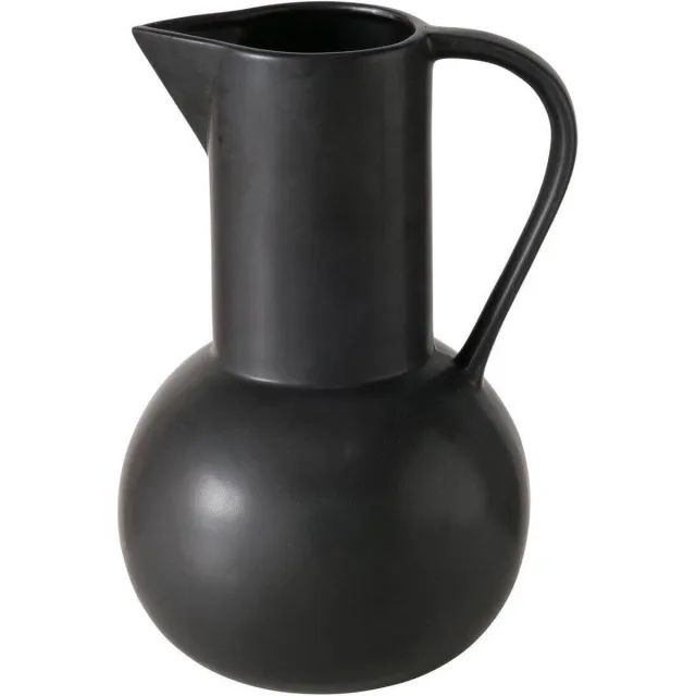 Boltze Home Zwarte decoratieve vaas ZUKY, mat keramiek, hoogte 25 cm