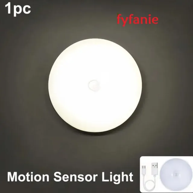 Fyfanie oplaadbaar nachtlamp met bewegingssensor -sensor- led - magnetisch -diameter 8.6cm - wit