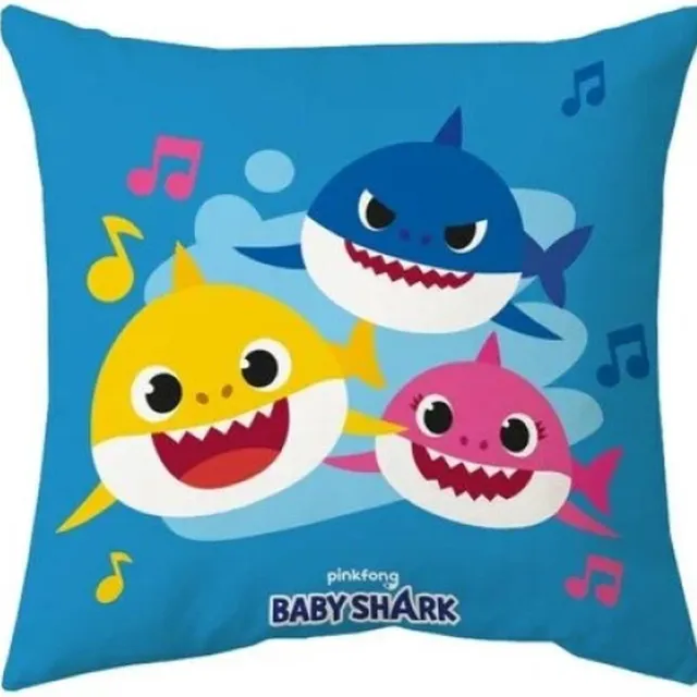 Baby shark sierkussen sharks 40 x 40 cm multi