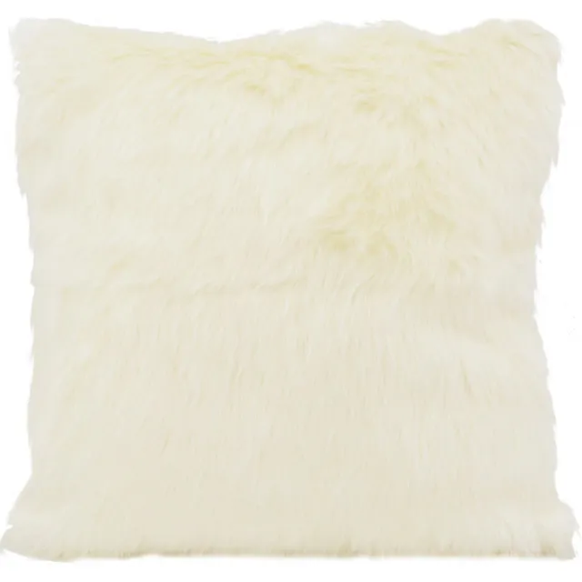 NOVÉE Furry Velvet Crème Kussenhoes | Velvet/Polyester | 45 x 45 cm