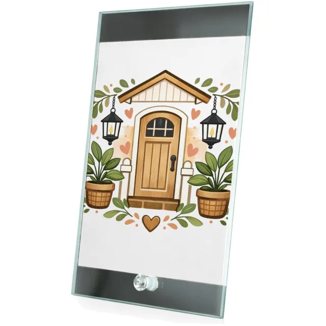 Mr Cadeautjes Glasframe 15 x 23 - design Familie-entree met speelse botanische omlijsting | cadeau Wit