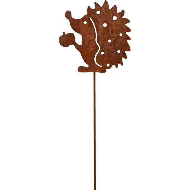 Wonders at Home Official Metalen Plug In Egel - 35cm - Roest - Tuinbeeld - Cortenstaal - Hedgehog - Tuindecoratie Bruin