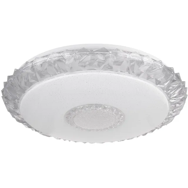 Globo Lighting LED plafondlamp rond wit SmartLight rond met app en spraakbesturing, dimbare kleuren fixeerbaar, helder opaal acryl diameter x hoogte 50 x 10 cm Duidelijk