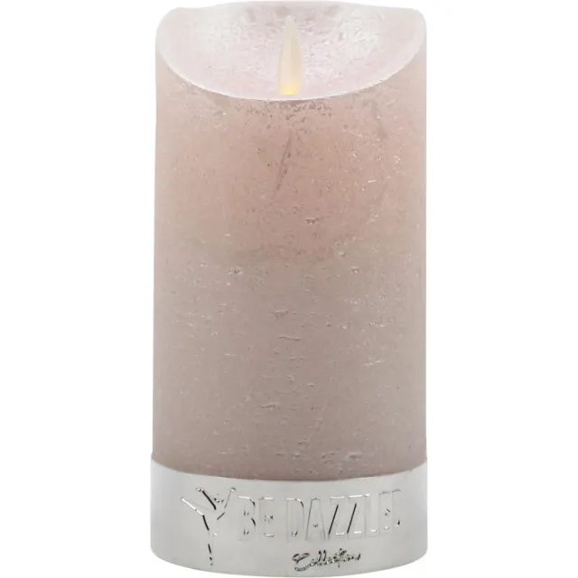 Magic Flame Stompkaars Be Dazzled Led 7,5 X 15 Cm Wax Lichtroze