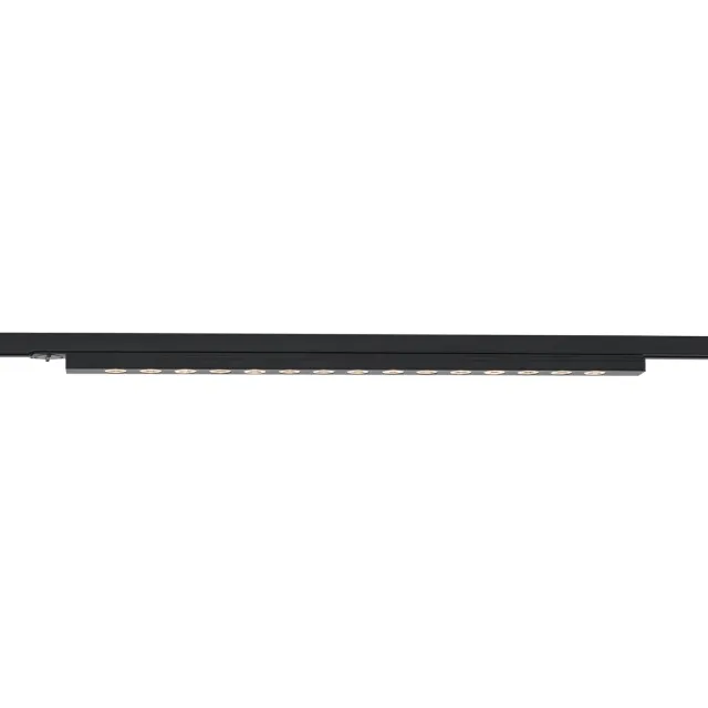 QAZQA iconic tsiri - Moderne LED Spot railsysteem verlichting, railverlichting - 1 lichts - L 64 cm - Zwart - Woonkamer | Slaapkamer | Keuken Zwart LED - 1 licht