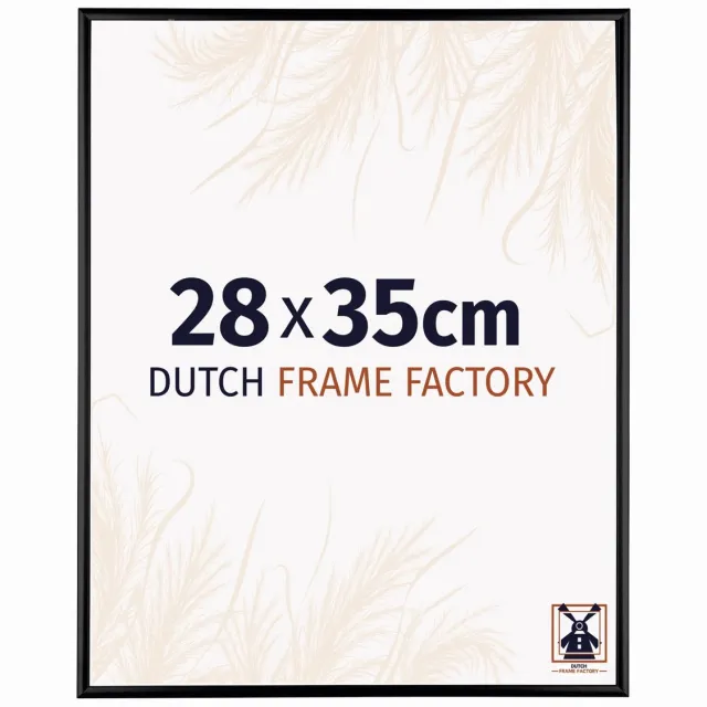 Dutch Frame Factory Fotolijst 28x35 cm - Aluminium - Zwart Hoogglans - Kampen
