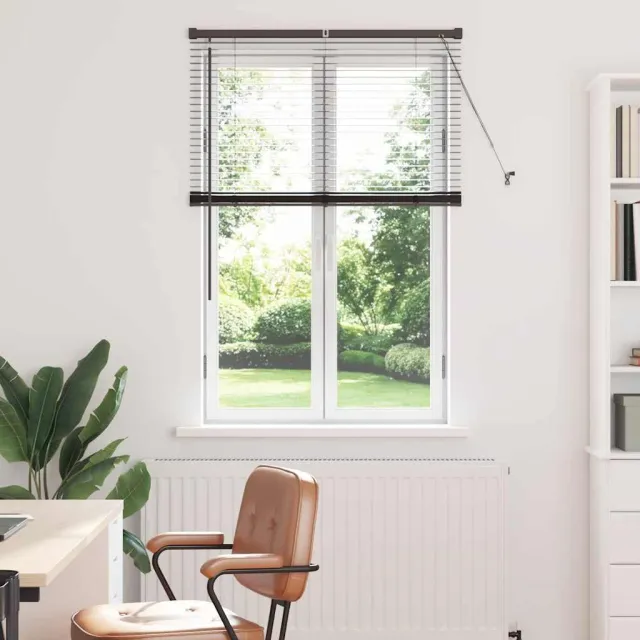 vidaXL Venetiaanse jaloezie Zwart 130 x 95 cm 25 mm Aluminium