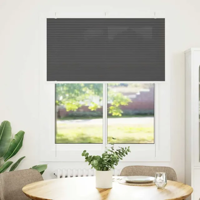 vidaXL Plissé rolgordijn 105x100cm stofbreedte 104,4cm polyester zwart