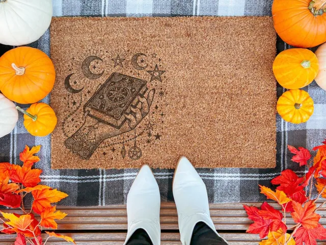 Laser Point Witchy | 90x60 cm | Nieuwe huis cadeau | Ingangsmat | Deurmat met stijl | Verhuizing cadeau | Praktisch & trendy | Perfect voor binnenkomst | Cadeau voor nieuwe woning