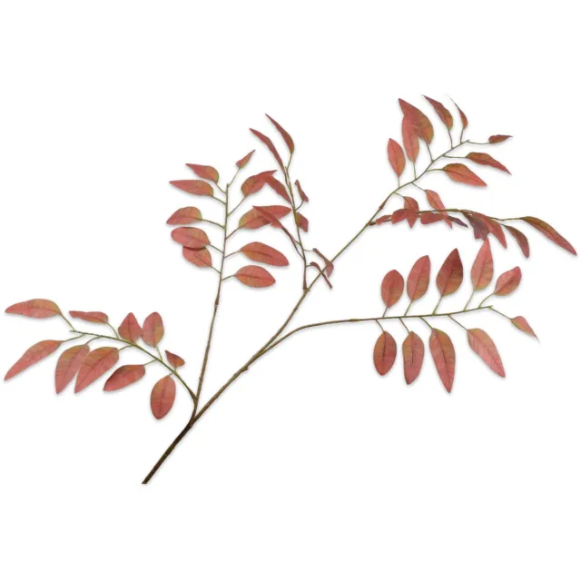 Silk-ka Kunstbloem-Zijde Bloemen Bladtak Bruin-Groen 107 cm