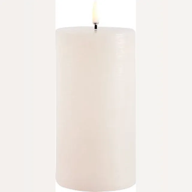 Uyuni Led Rustieke Kaars Vanille - 7,8x15cm Beige