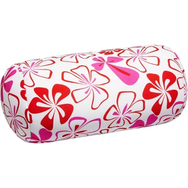House of Healthbrands Kuschelmaxx Rolkussen - Sierkussen Rond Cilinder 17 x 33 cm - Blumen Rosso-design - Stevig en zacht - Mooie print - Gevuld met microgranulaat - Vormvast & Wasbaar - Ideaal voor op de bank, bed, auto of op reis - Inclusief Wasnet Wit