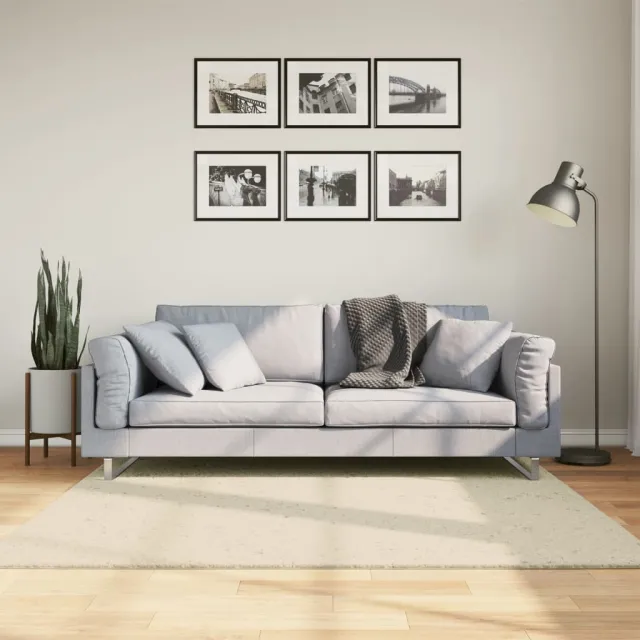 vidaXL Vloerkleed HUARTE laagpolig zacht wasbaar 160x160 cm crème, foto 2