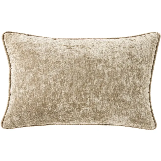 Dutch Decor LEWY - sierkussen 30x50 cm - glansvelours - Pumice Stone - beige - Inclusief binnenkussen - Luxe kussens voor woonkamer & bank