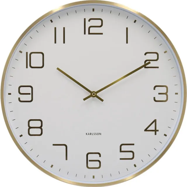 Karlsson Wandklok Elegance Glow - Wit - Ø40cm - Wandklok Scandinavisch